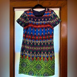 J. Crew Multi-colored Silk Dress Size 6